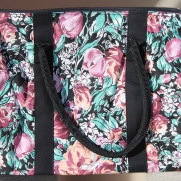 Multi-Color Floral Tapestry Heavy Canvas Travel Carry-on Duffle Bag - Picture 2 of 7